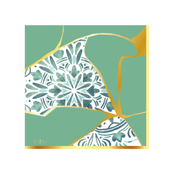 Givi_Kintsugi_tovagliolo_verde